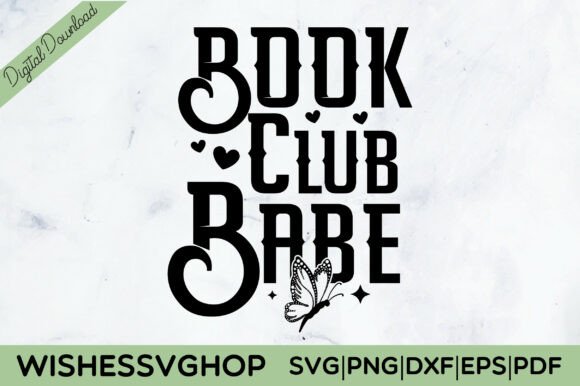 Book Club Babe - Book Lover Quote PNG
