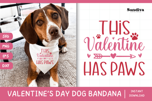 Cute Valentine's Day Dog Bandana Quote 3