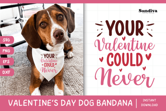 Cute Valentines Day Dog Bandana Quote 19