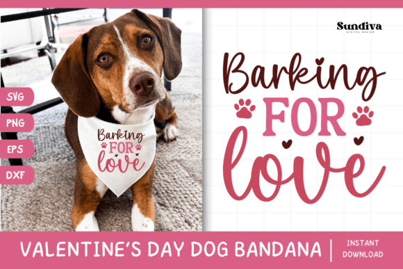 Cute Valentines Day Dog Bandana Quote 20