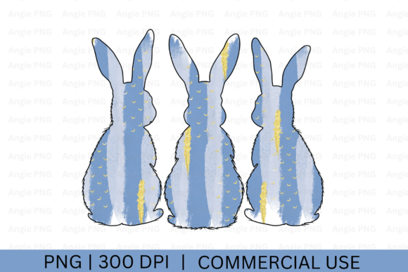 Easter Bunnies SVG PNG, Silhouette