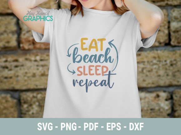 Eat Beach Sleep Repeat Summer SVG