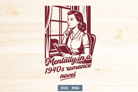 Mentally in a 1940s Romance Novel SVG