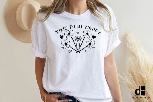 Time to Be Happy-Boho Motivational Quote